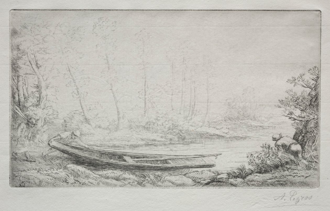 Le Départ pour la pêche, dans les brumes - Alphonse Legros