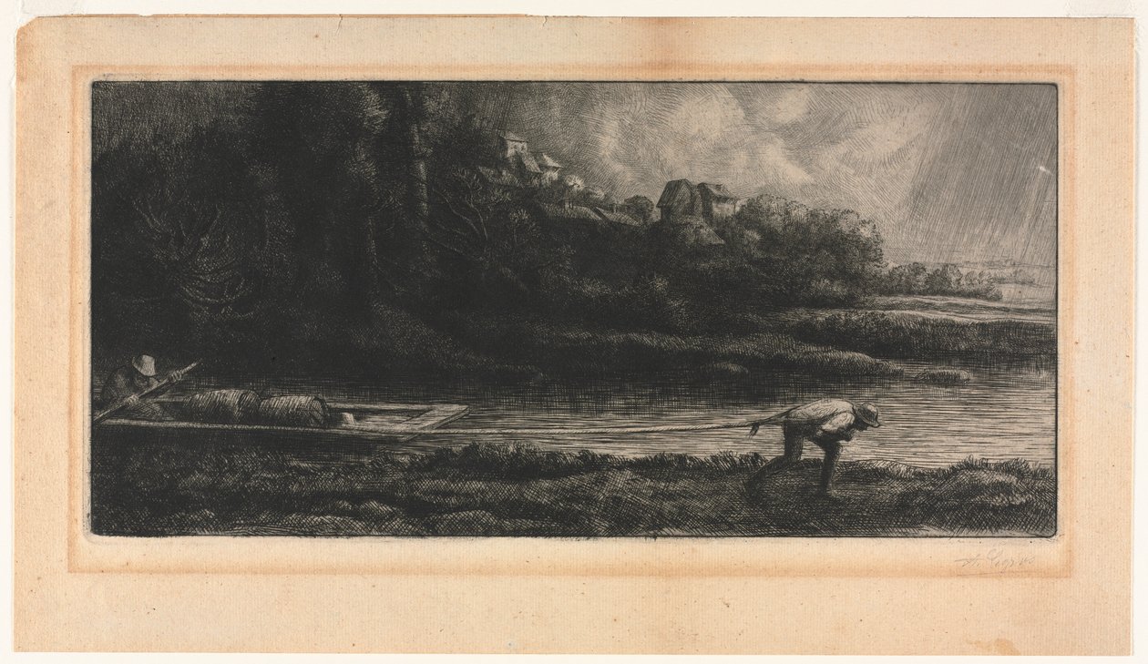 Le Paysage au Bateau - Alphonse Legros