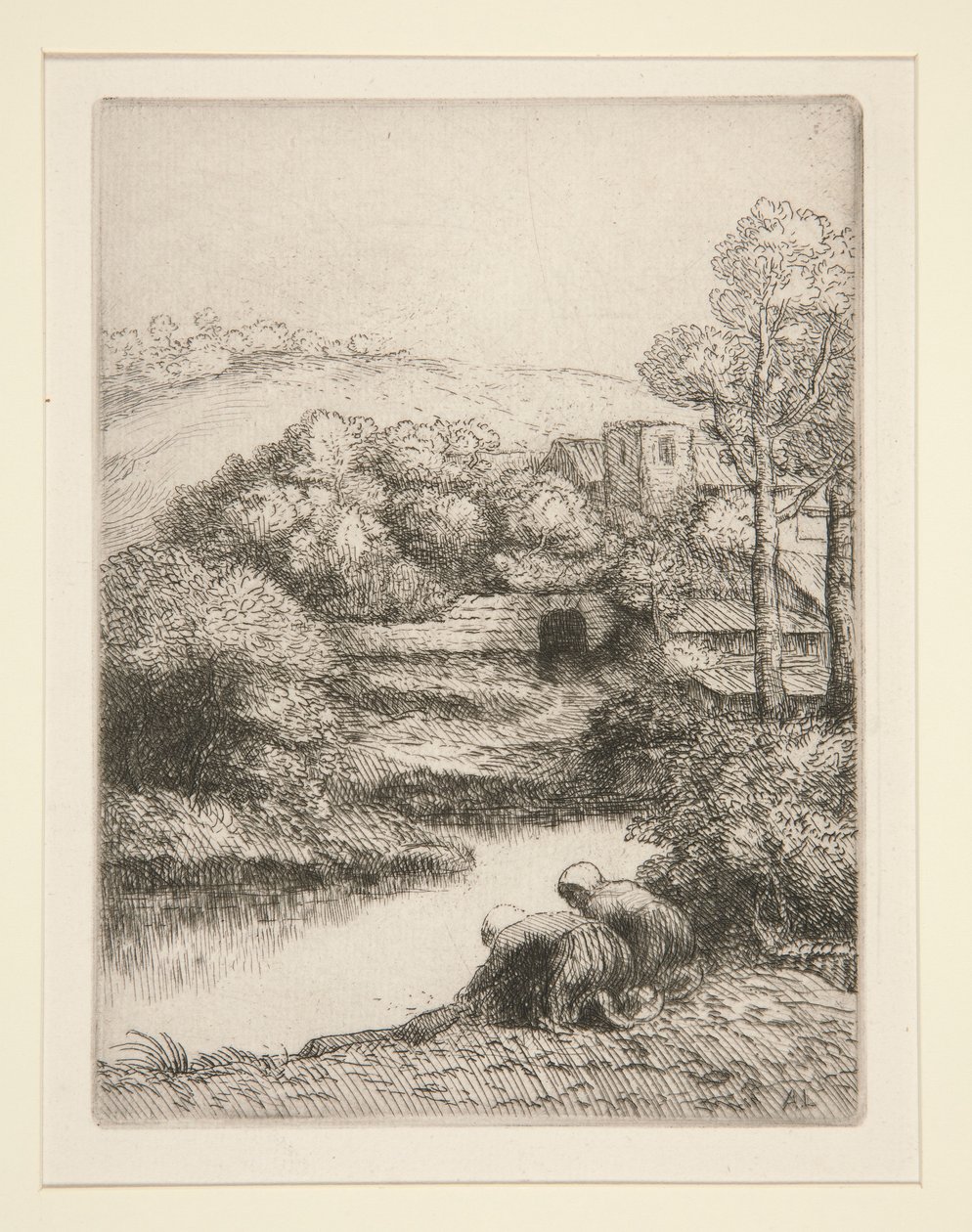 Le lavoir, ou Les laveuses - Alphonse Legros