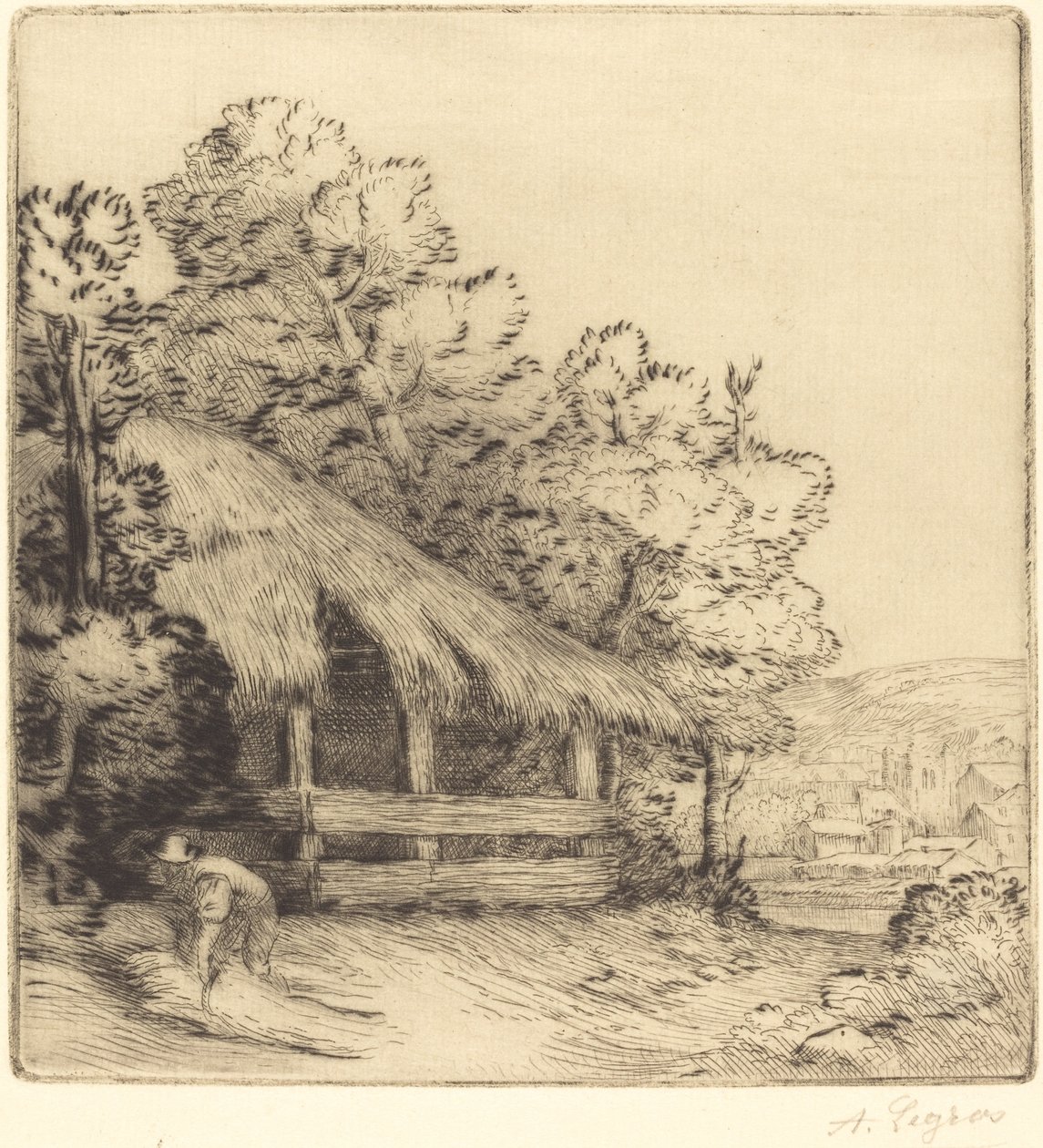 Le petit hangar - Alphonse Legros