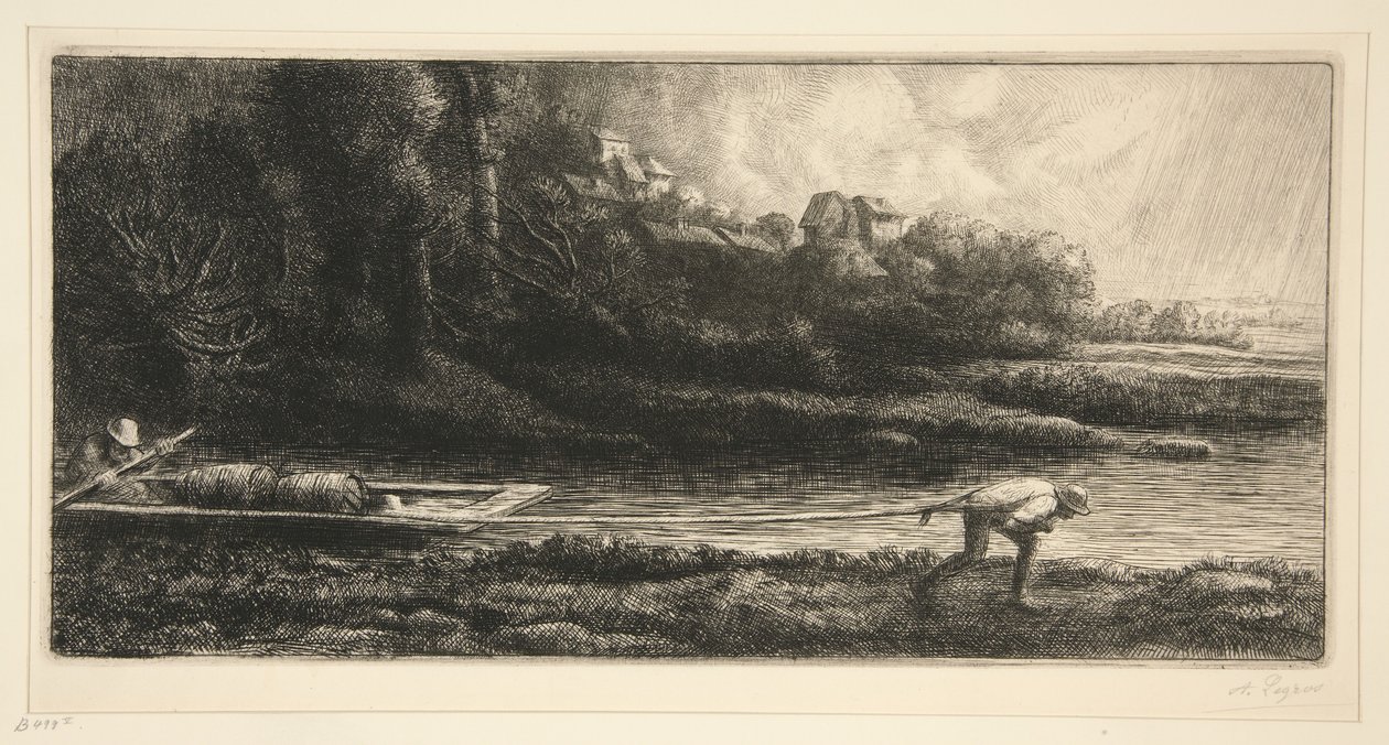 Paysage en bateau - Alphonse Legros