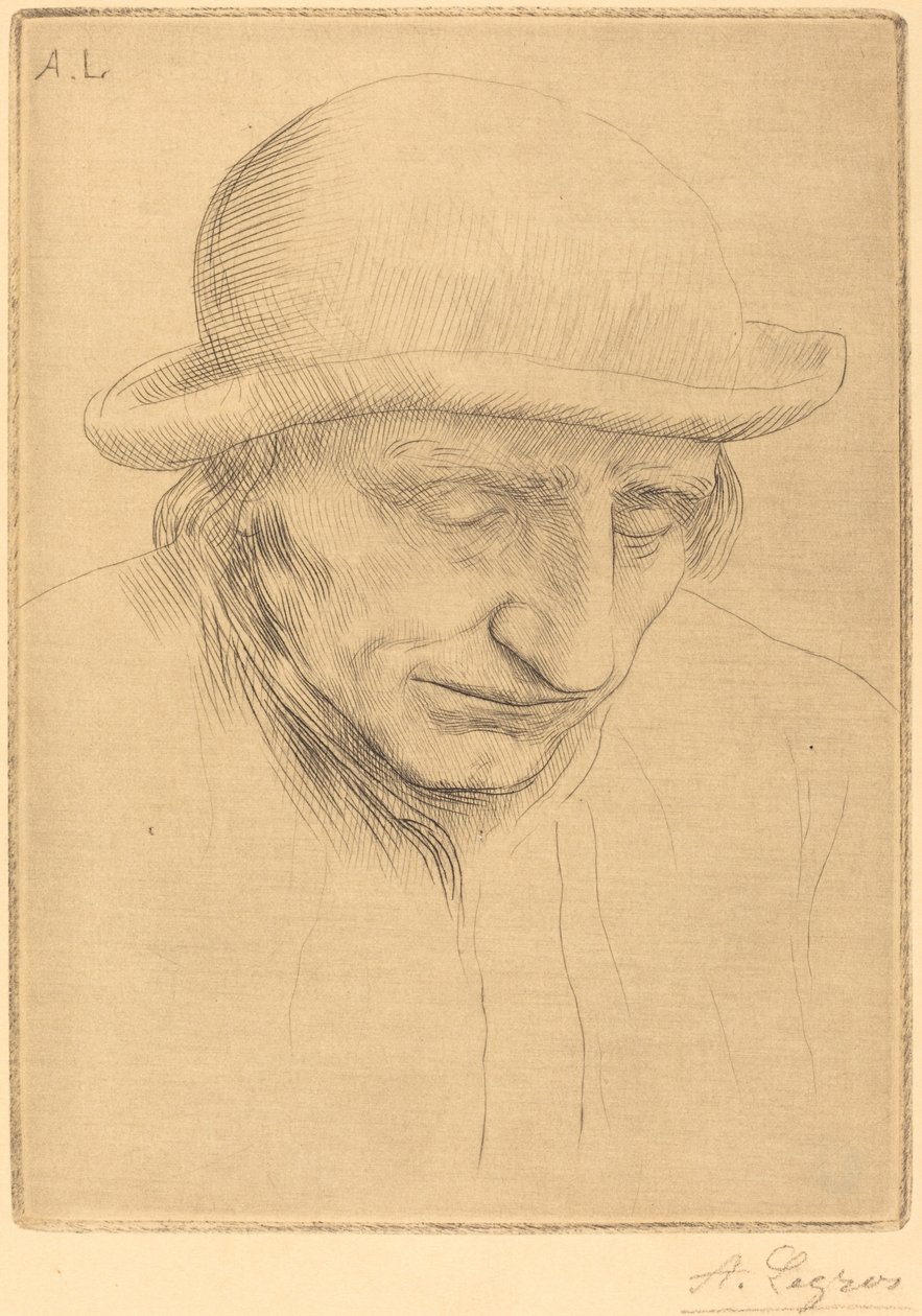 Paysan avec chapeau rond - Alphonse Legros