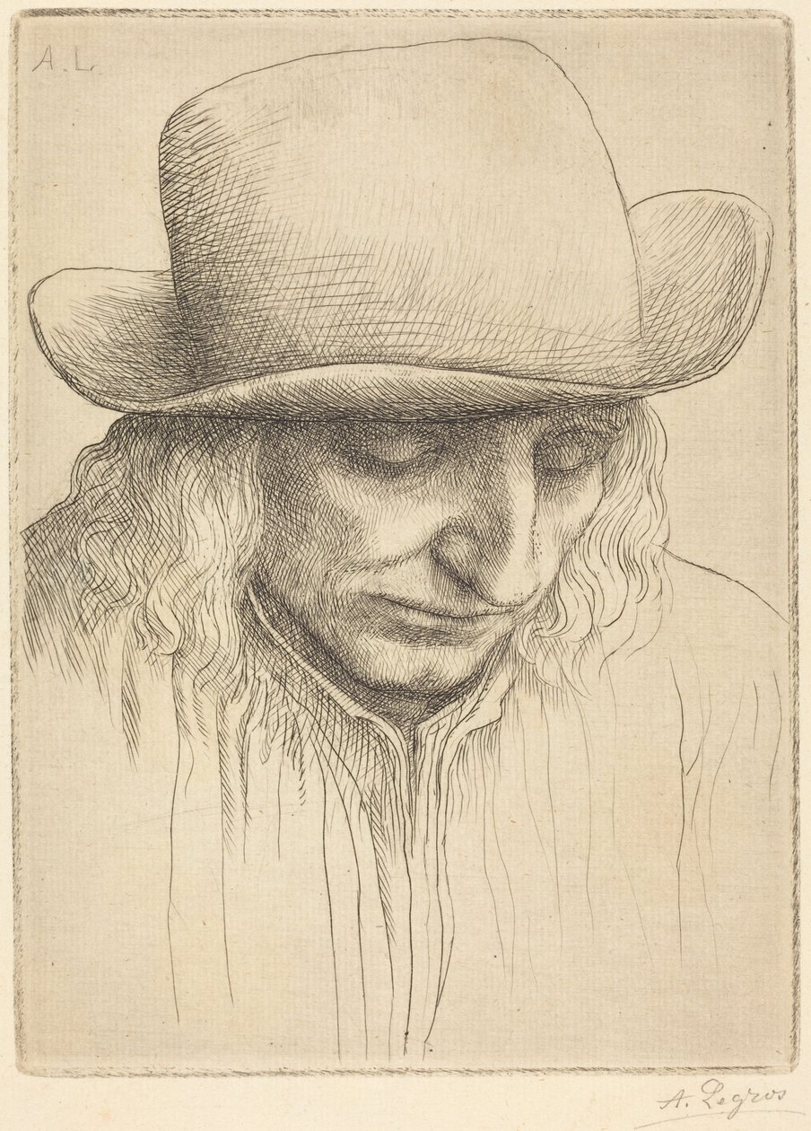 Paysan avec chapeau rond - Alphonse Legros