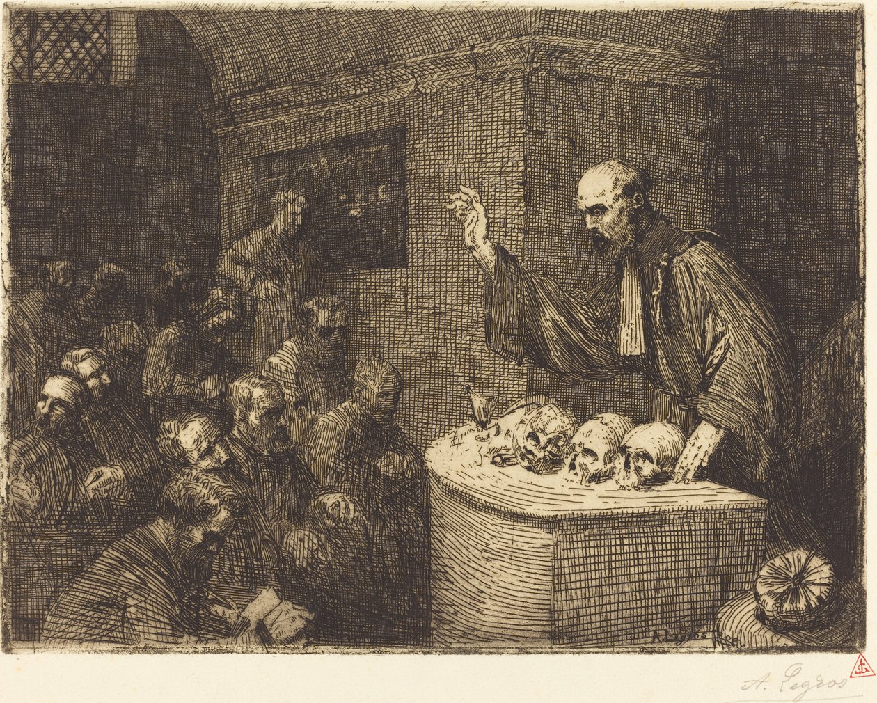 Cours de phrénologie, 2ème planche, 1906 - Alphonse Legros