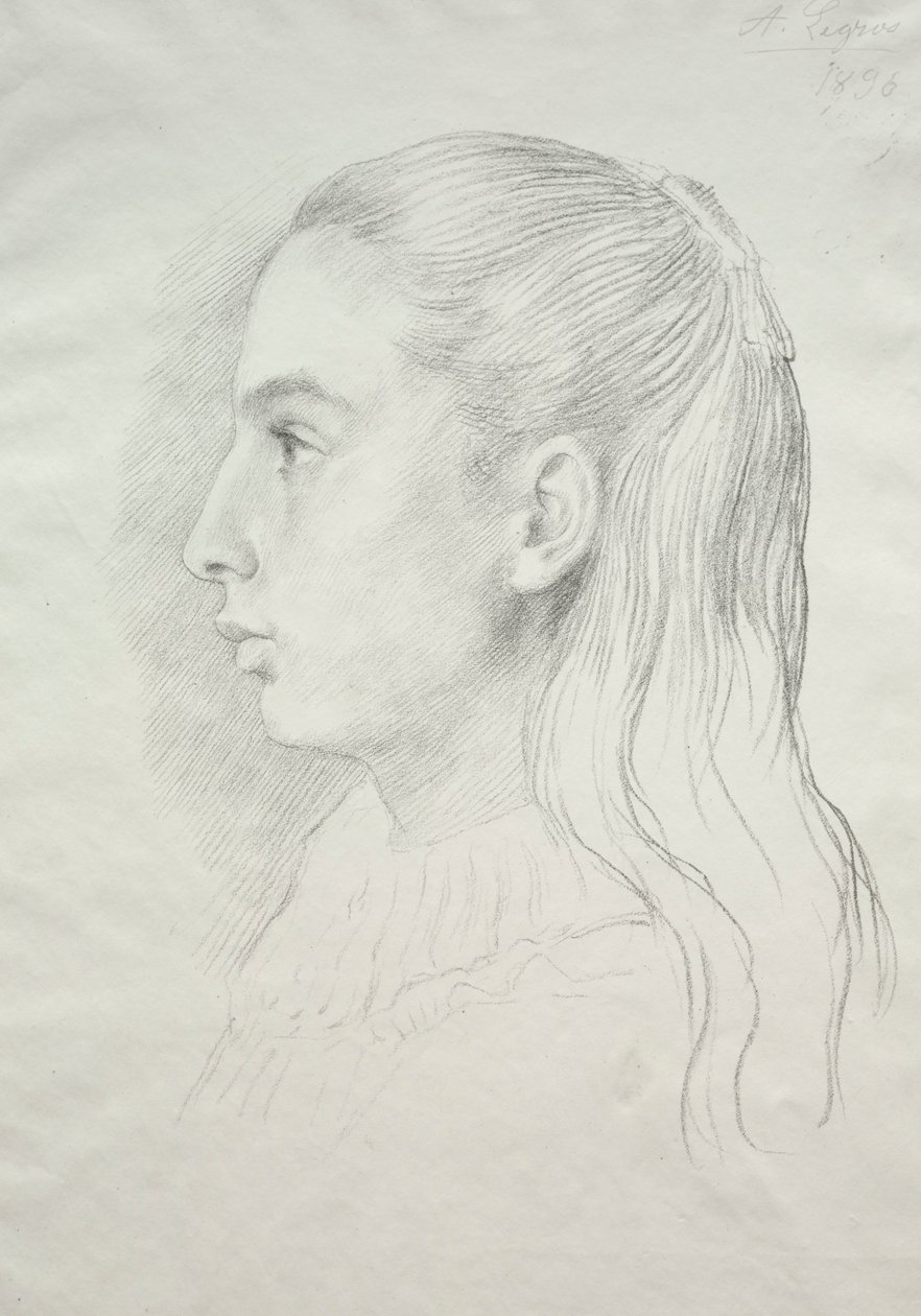 Portrait de Mlle. Nora E. Legros, 1896 - Alphonse Legros