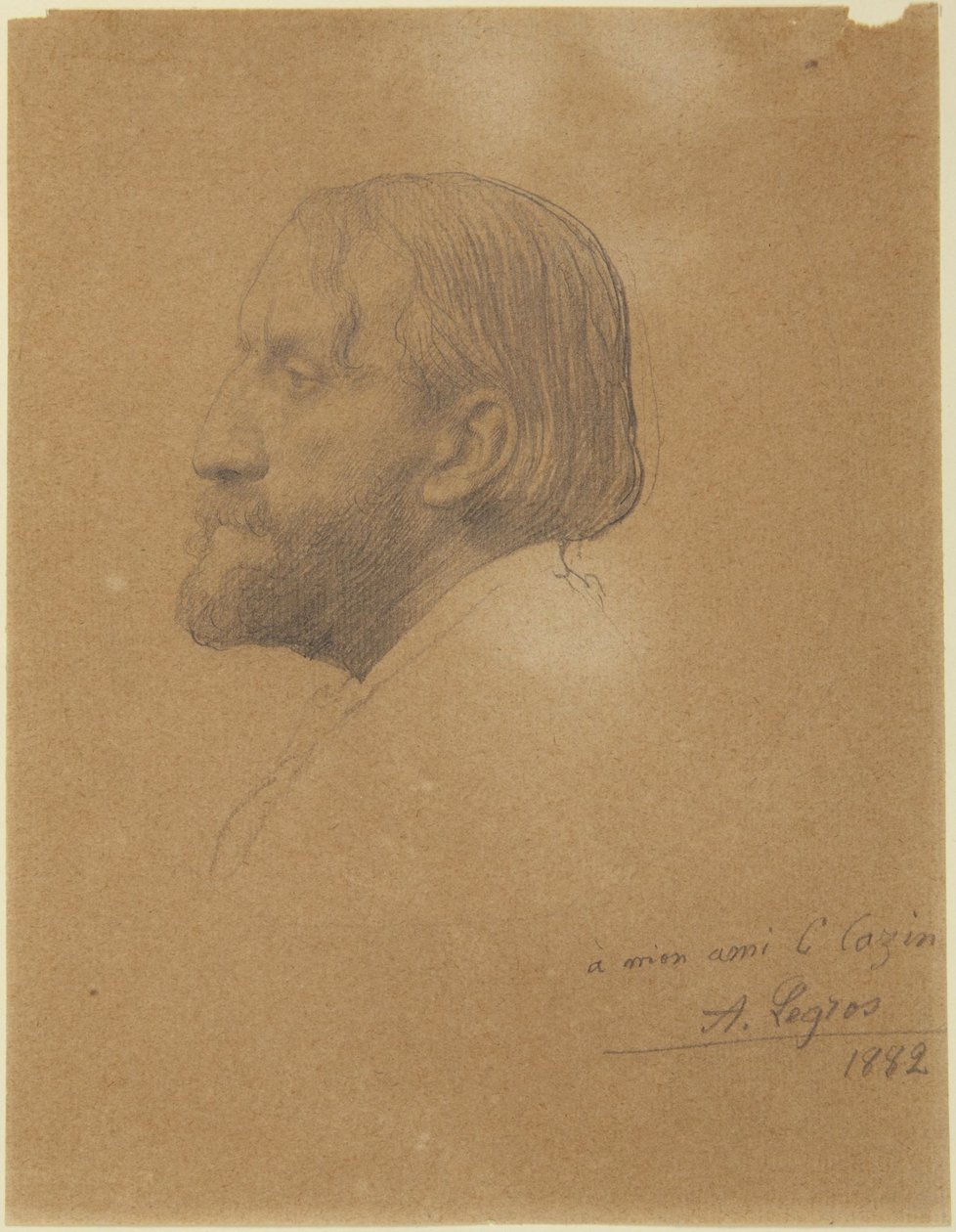Portrait de Jean-Charles Cazin () - Alphonse Legros