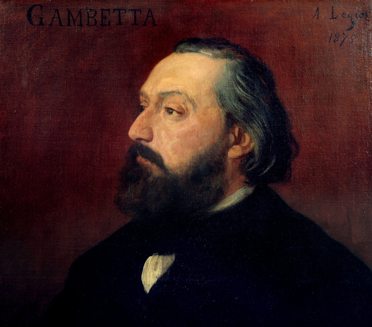 Portrait de Léon Gambetta (1838-1882) homme politique français - Alphonse Legros
