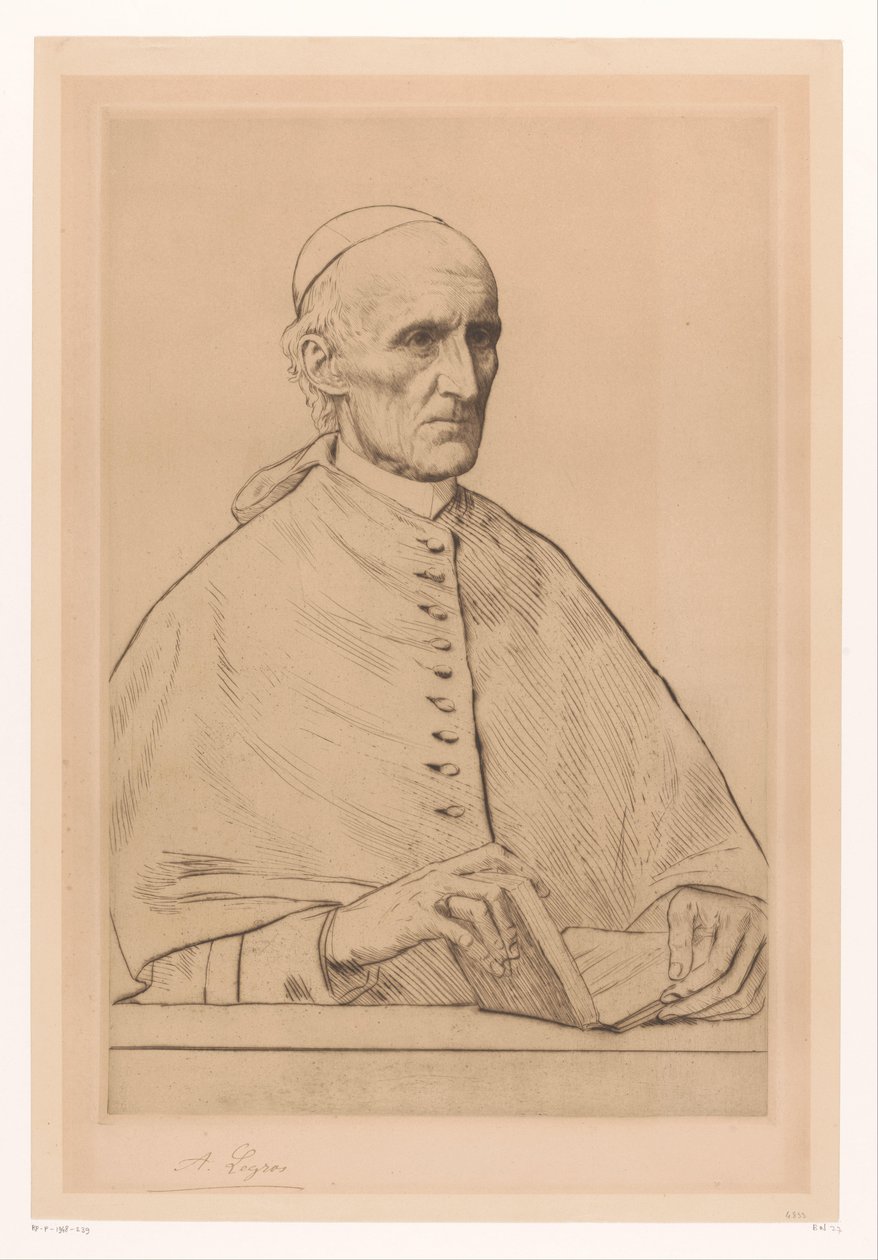 Portrait du cardinal Henry Eduard Manning, archevêque de Westminster - Alphonse Legros