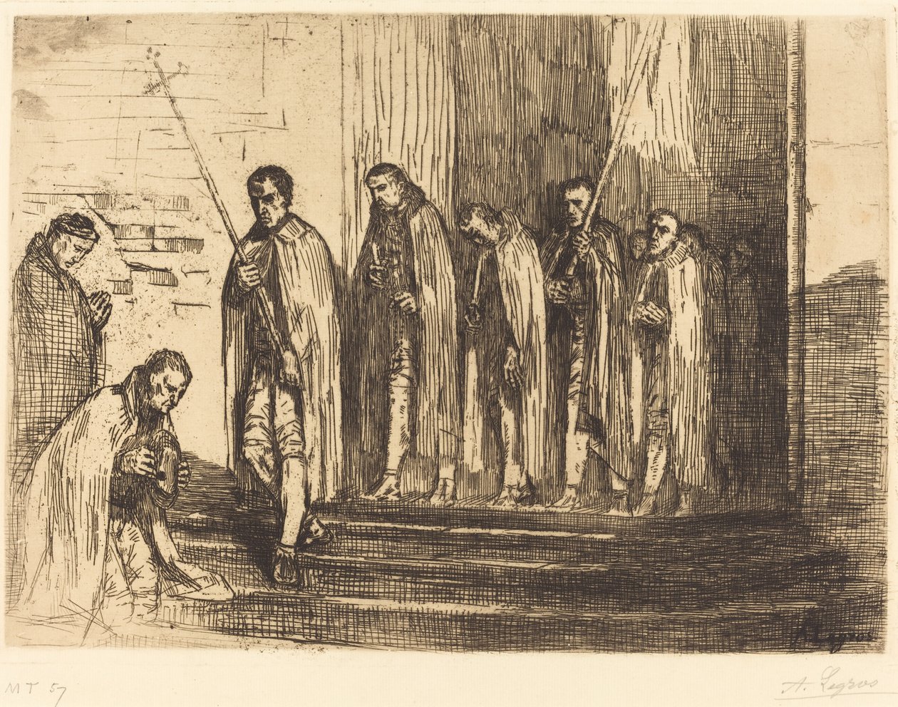 La sortie de la procession - Alphonse Legros