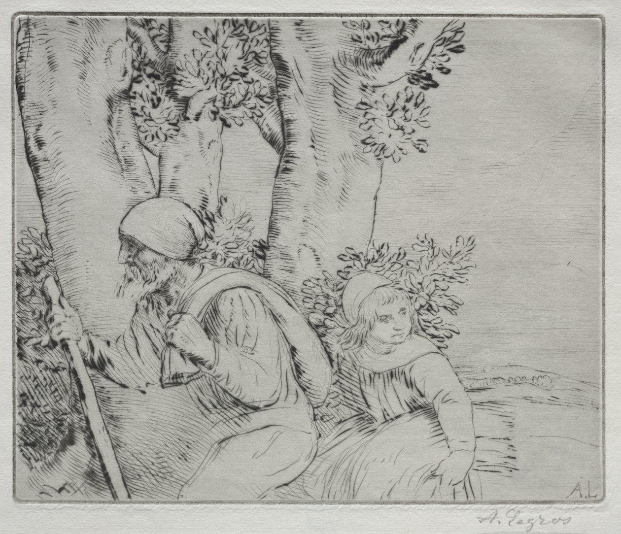 Retour des Champs (2ème planche) - Alphonse Legros