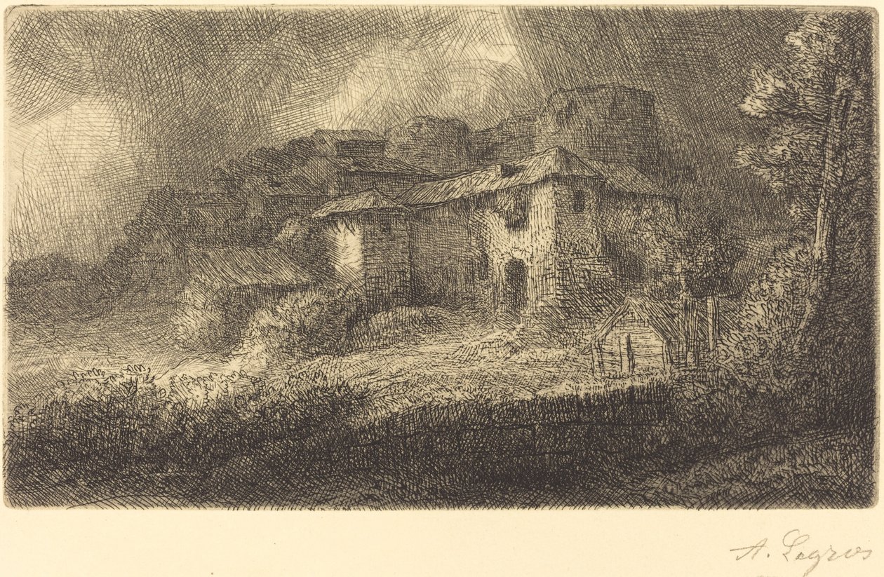 Les ruines du château - Alphonse Legros