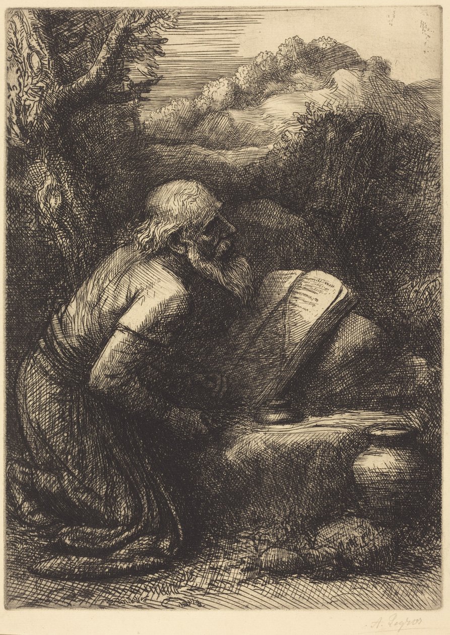 Saint Jérôme, 2e planche - Alphonse Legros