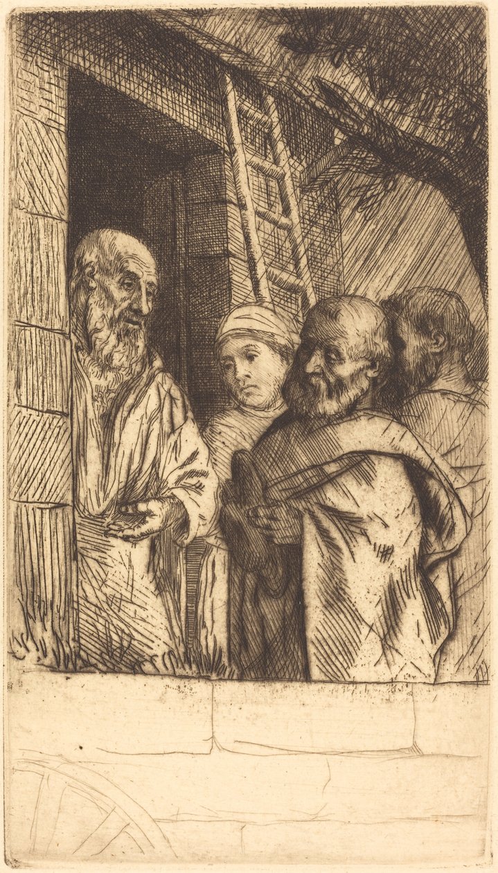 Saint Pierre et Saint Paul à la porte du Bonhomme Misère - Alphonse Legros
