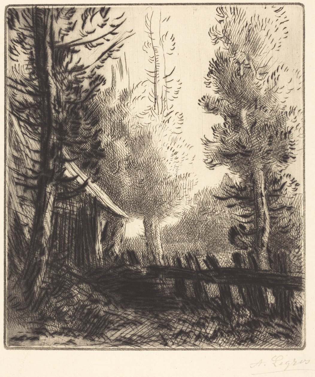Le hangar - Alphonse Legros