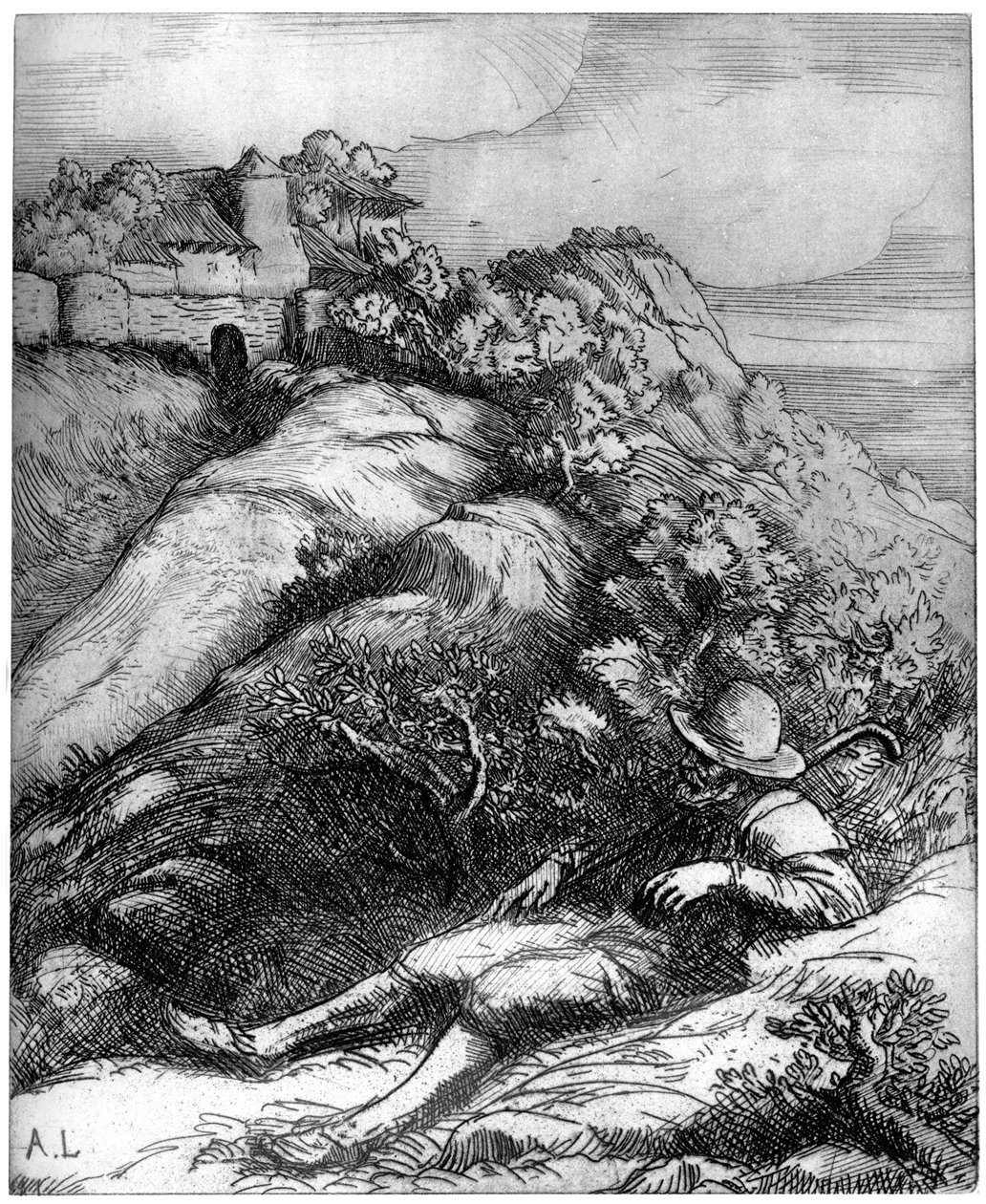 Berger se Reposant, vers 1860-1910, 1924 - Alphonse Legros
