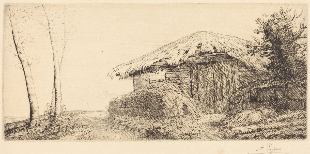 Bergerie sur le coteau - Alphonse Legros