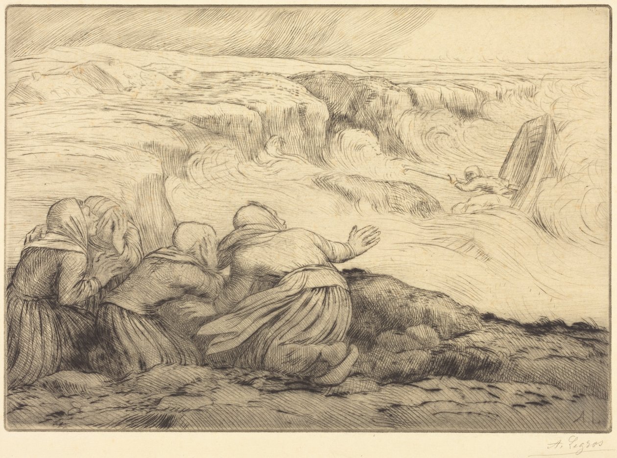 Petit bateau en péril (Barque en péril) - Alphonse Legros