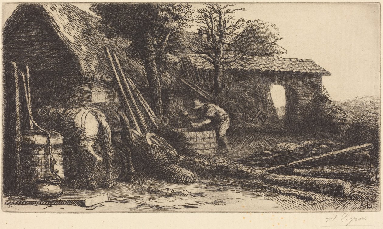 The Cooper (Le tonnelier) - Alphonse Legros