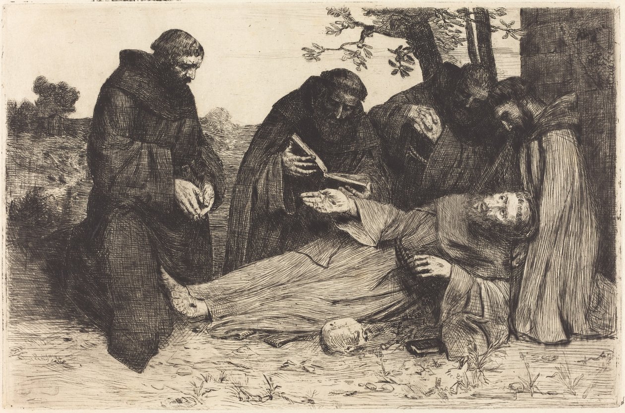 La mort de Saint François - Alphonse Legros