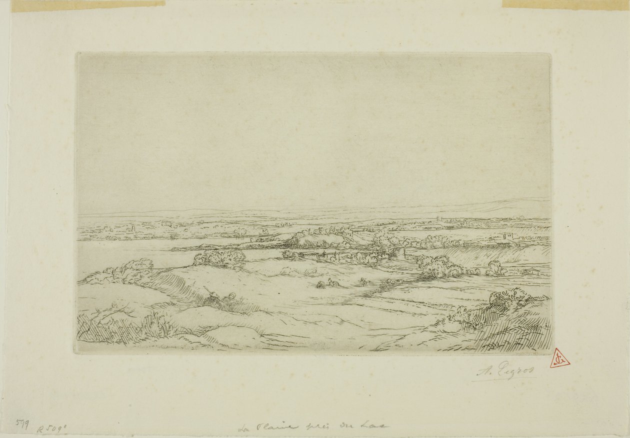 La plaine près du lac - Alphonse Legros