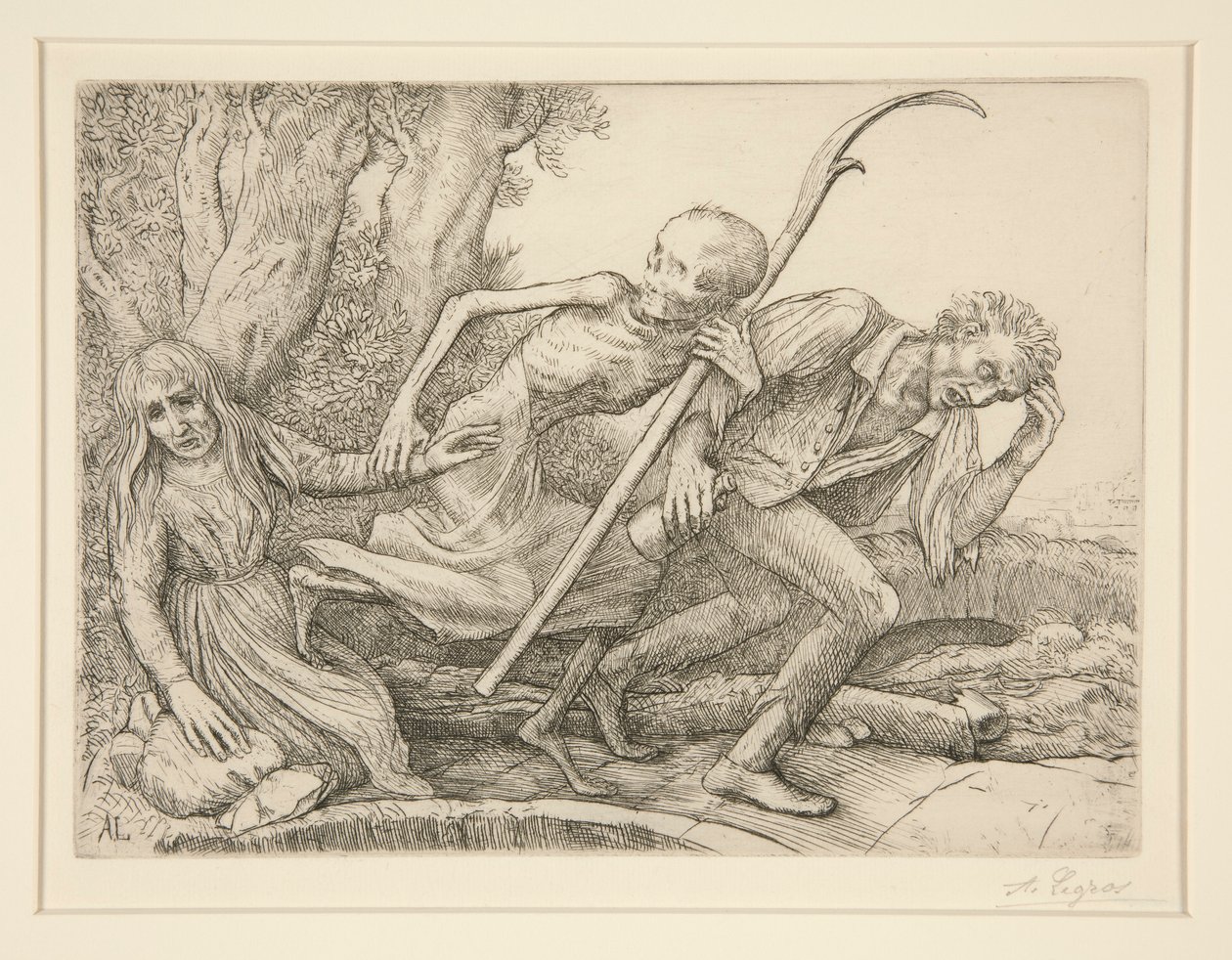 Triomphe de la Mort : La Mort Entraînant L - Alphonse Legros