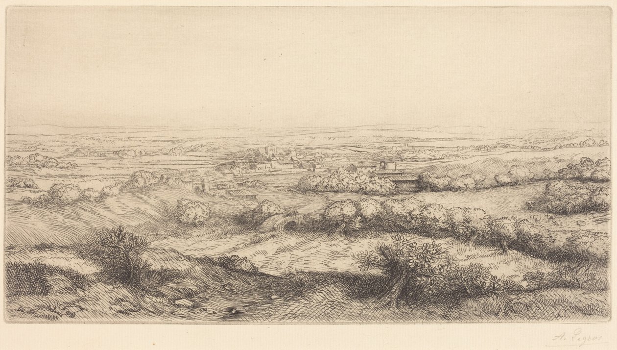 Valley in Bourgogne (Une vallee en Bourgogne) - Alphonse Legros