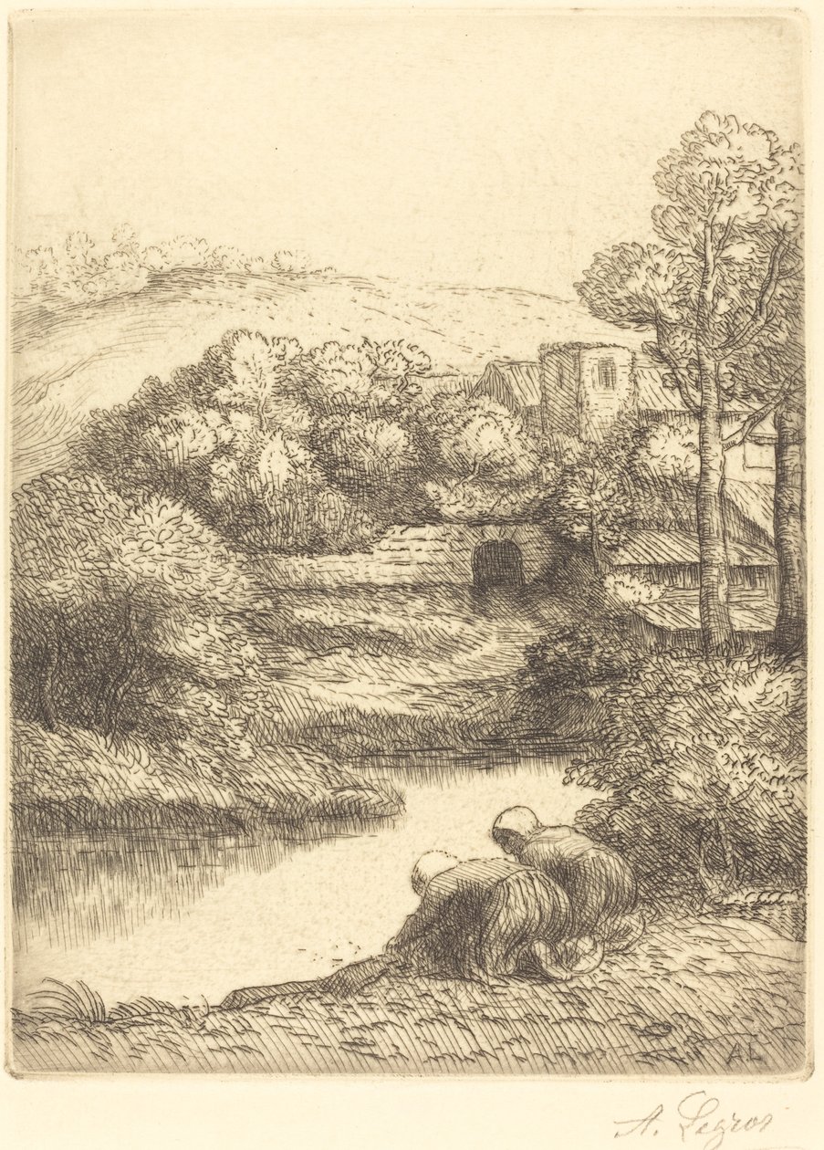 Lavoir, dit "Les Laveuses" - Alphonse Legros