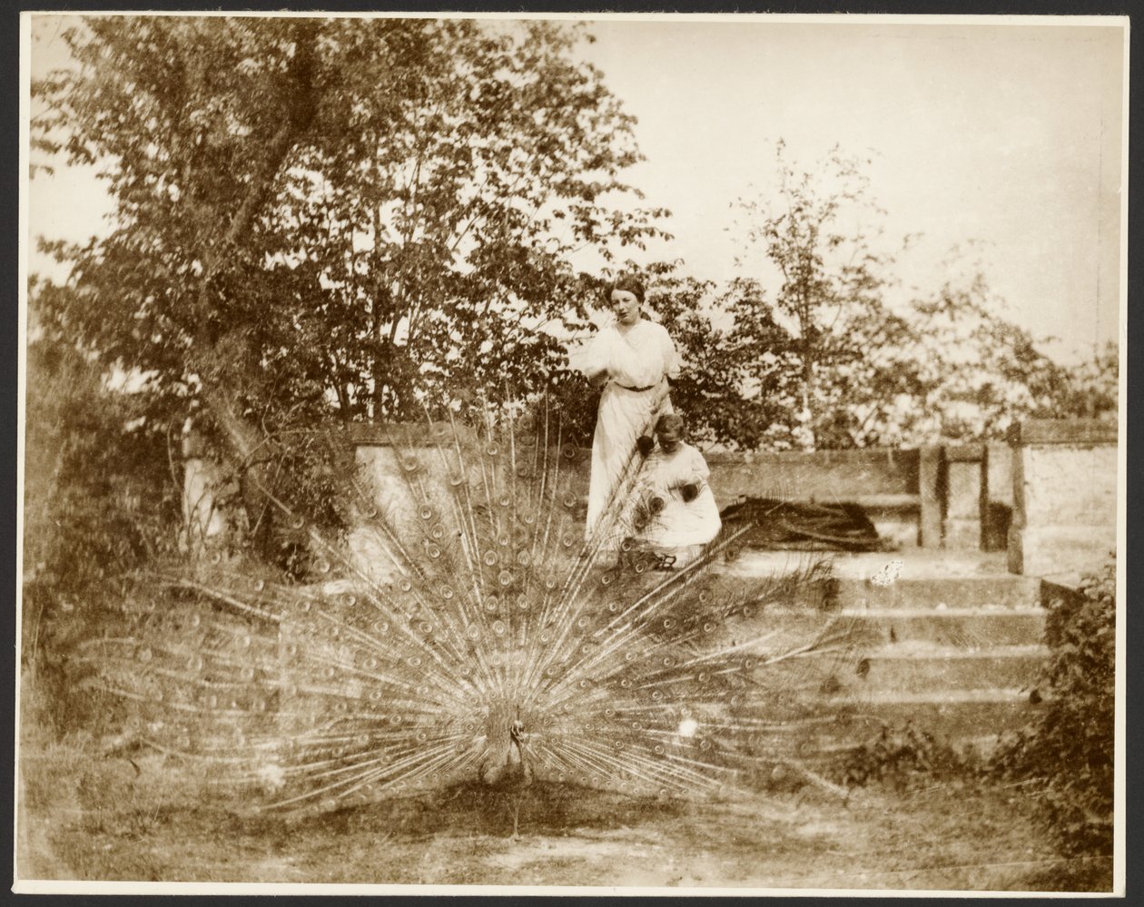 [Mme Marie Mucchová avec sa fille Jaroslava dans le parc de Zbiroh, Bohême]. - Alphonse Maria Mucha