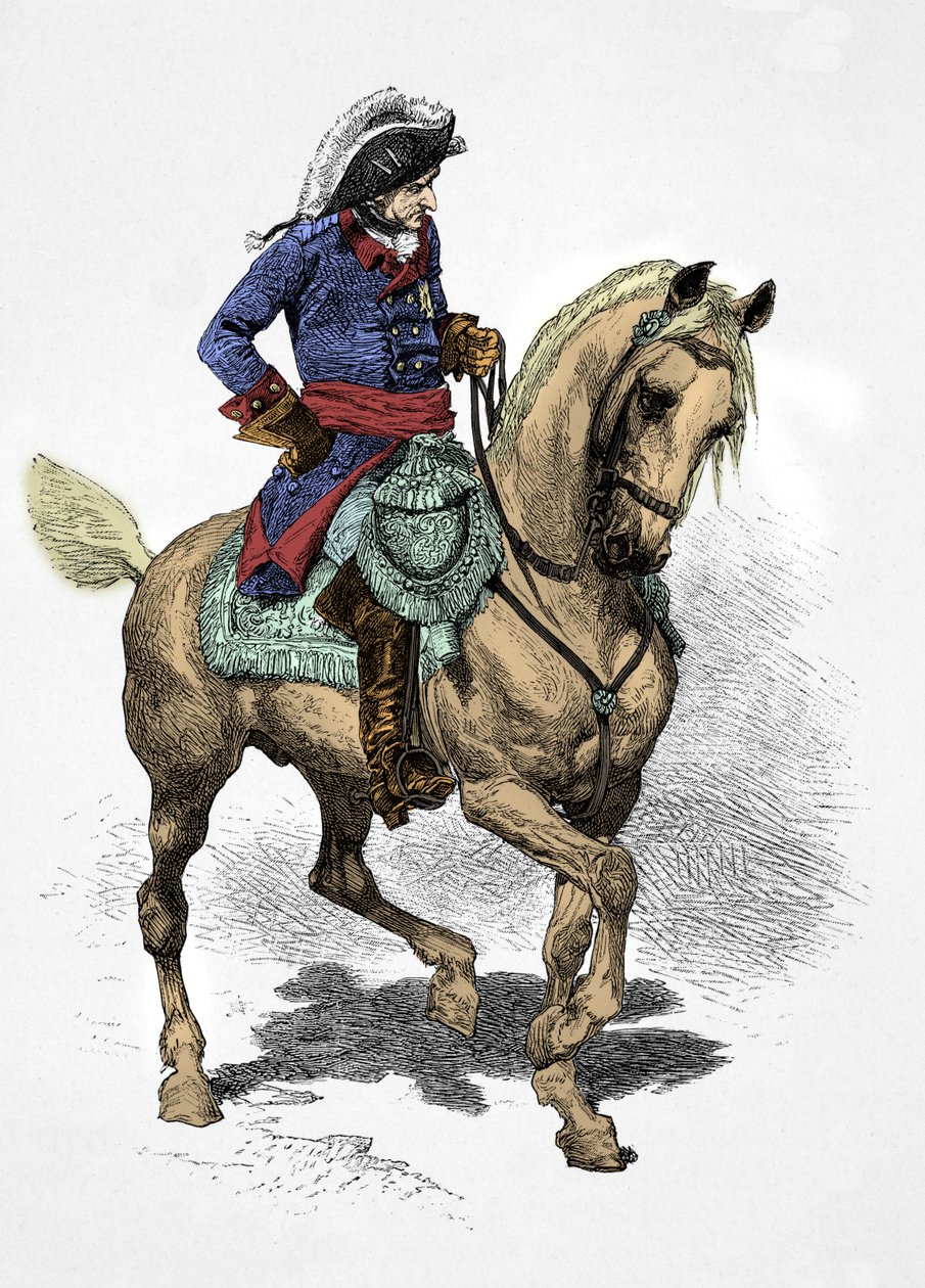 Portrait de Frédéric 2 de Prusse (Gravure) - Alphonse Marie de Neuville