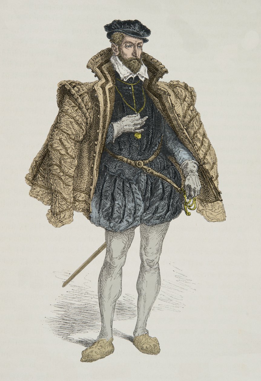 Portrait de Gaspard de Coligny (Gravure) - Alphonse Marie de Neuville