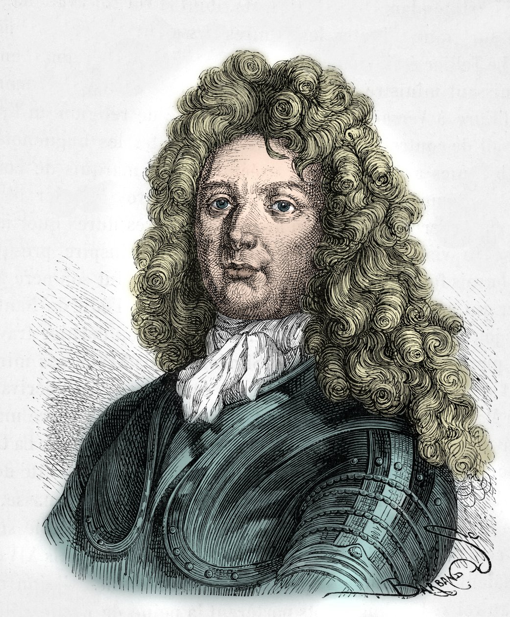 Portrait of Sebastien Le Prestre, Marquis de Vauban (Engraving) - Alphonse Marie de Neuville