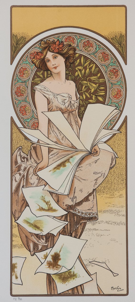 Calendrier Champenois, vers 1897 - Alphonse Mucha