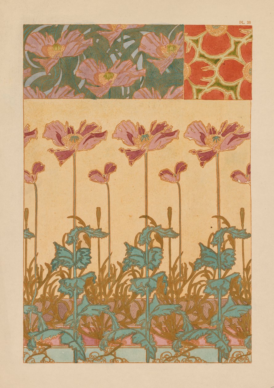 Documents Decoratifs: Orientalische Mohnblumen - Alphonse Mucha