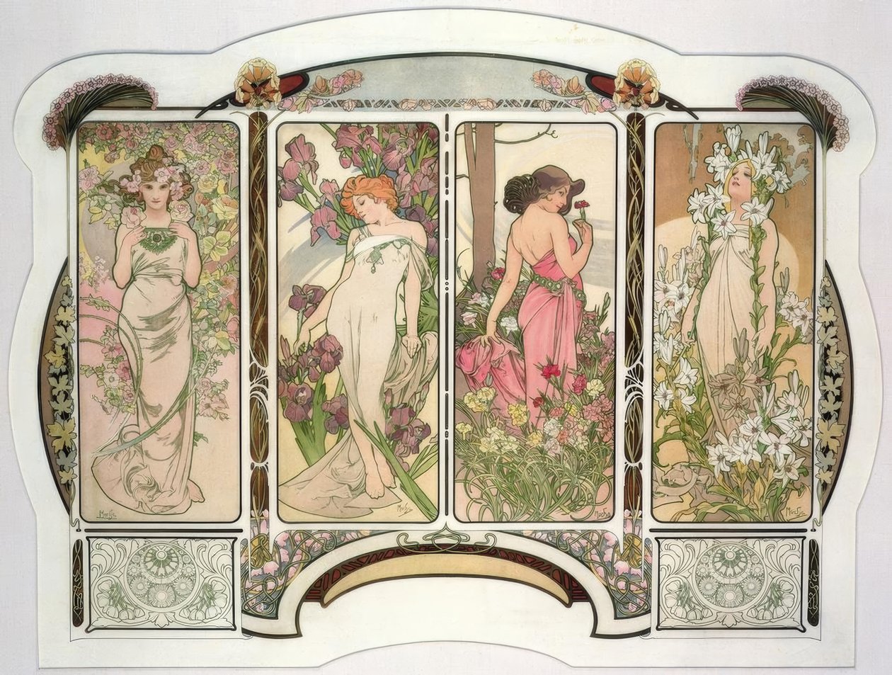 Les fleurs - Alphonse Mucha