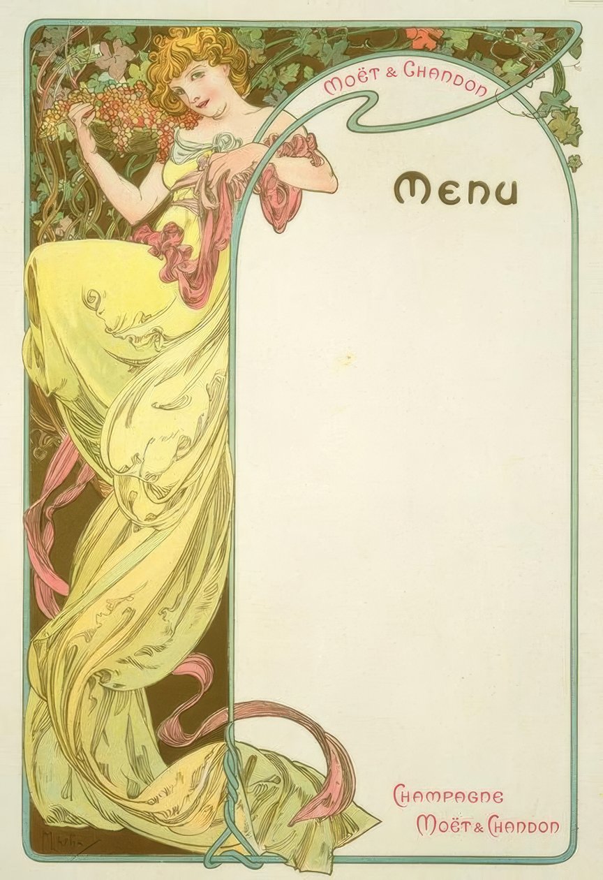 Moët & Chandon / Menu - Alphonse Mucha