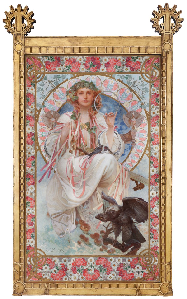 Portrait de Josephine Crane-Bradley en Slavia - Alphonse Mucha