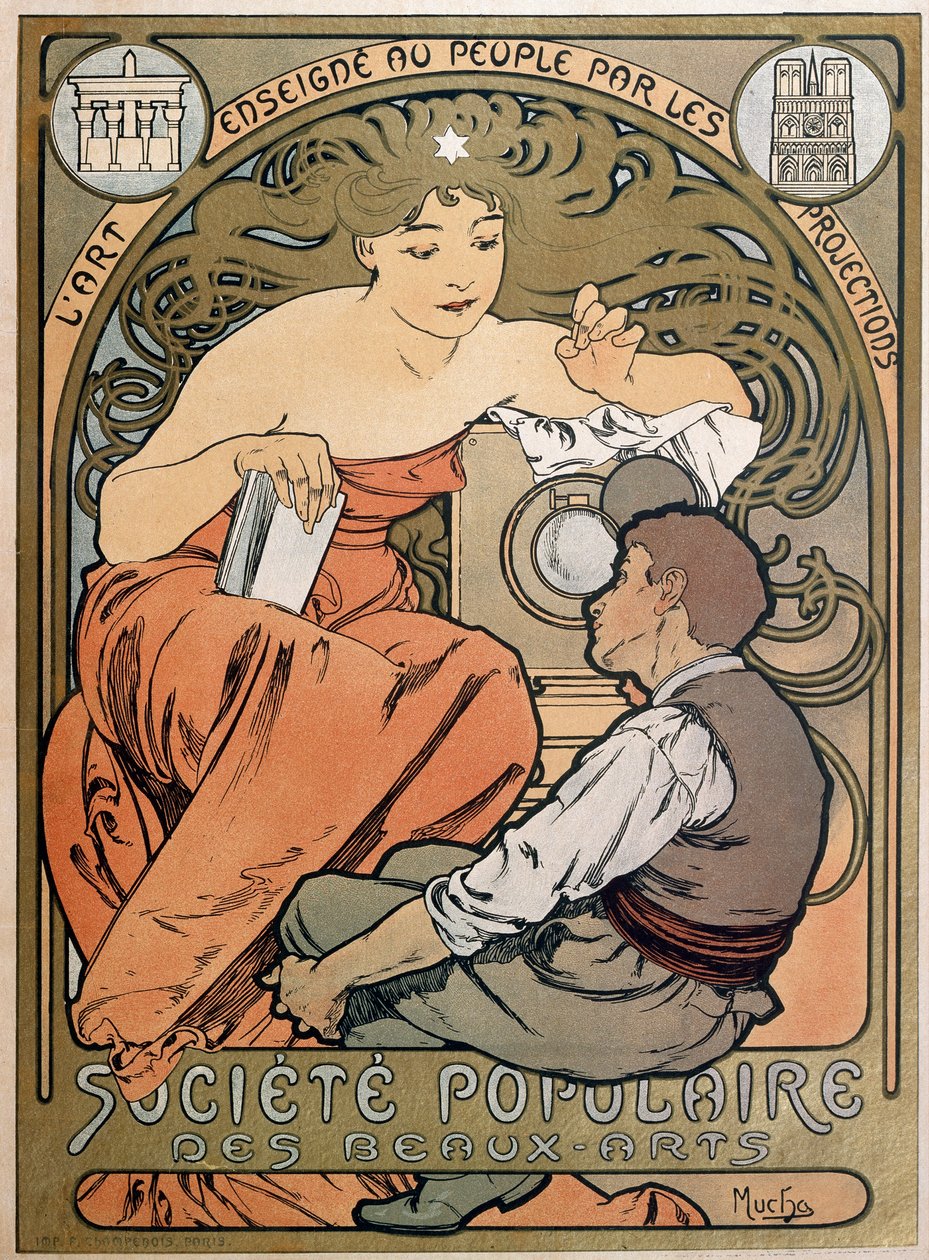 Affiche pour la Société Populaire des Beaux-Arts, 1897 - Alphonse Mucha