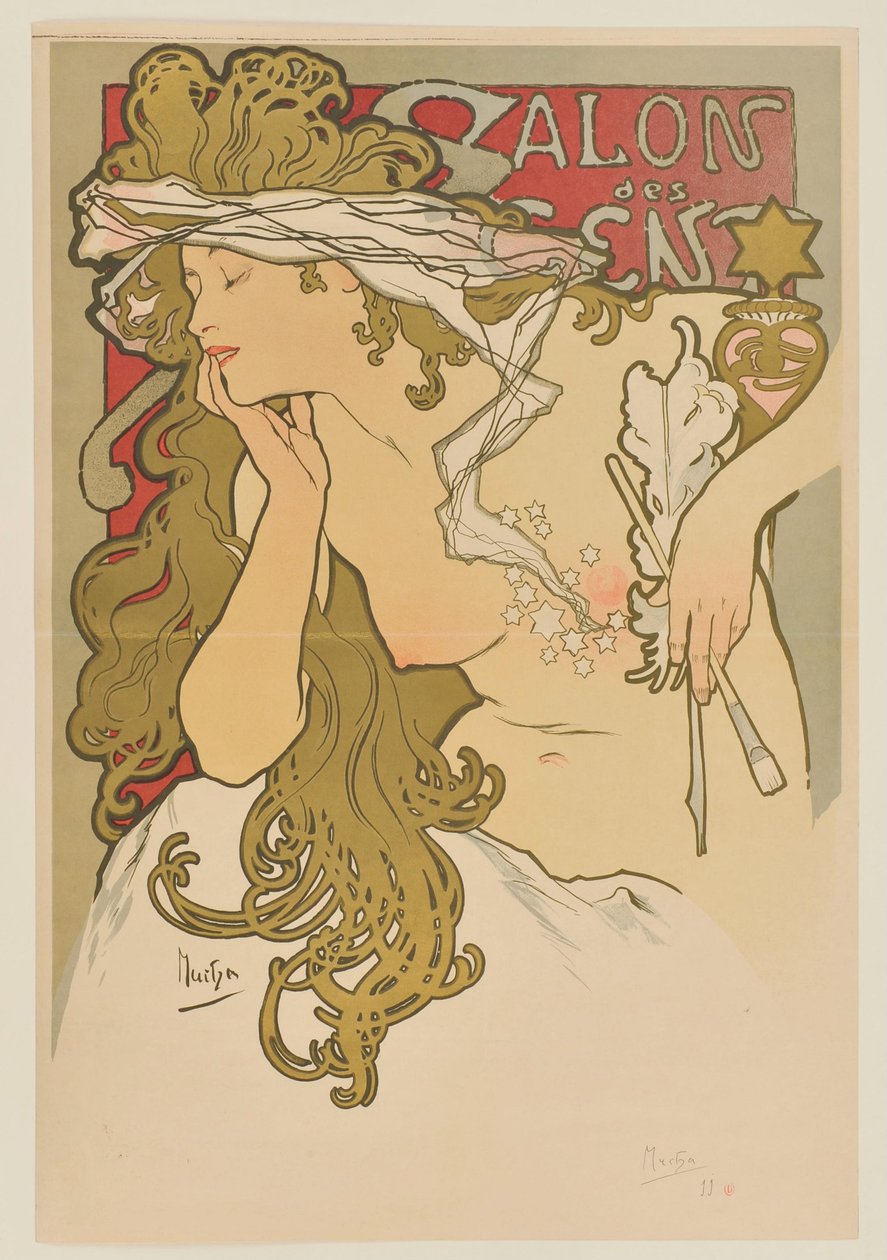 [Salon des Cent. Mars-avril 1896 (épreuve avant la lettre)] - Alphonse Mucha
