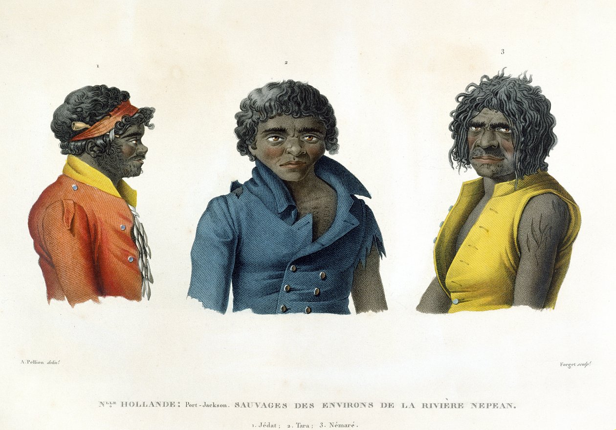 Port Jackson, Nouvelle-Hollande : Indigènes de la région de la rivière Nepean, de 