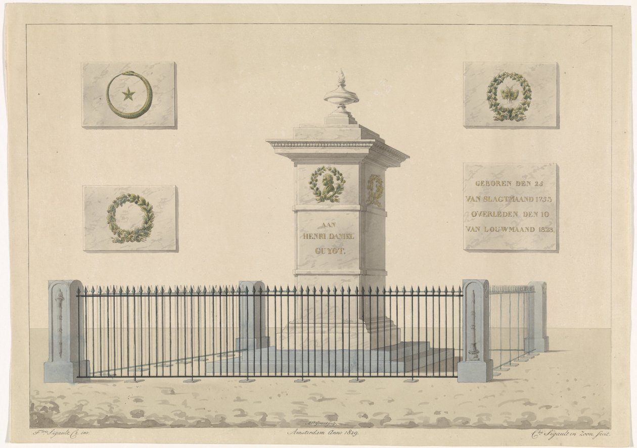 Monument pour Henri Daniël Guyot - Alphonse Pierre Giraud
