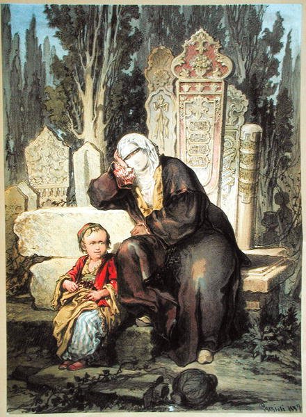 Un cimetière à Constantinople - Amadeo Preziosi