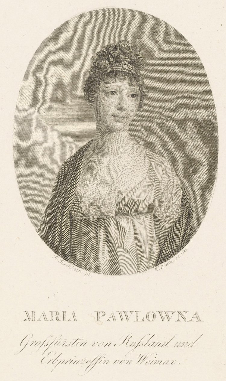 Grande Duchesse Maria Pavlovna de Russie 1786-1859, Grande Duchesse de Saxe-Weimar-Eisenach, 1808 - Amadeus Wenzel Boehm