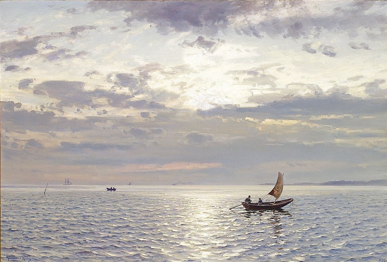 Soirée sur la mer - Amaldus Nielsen