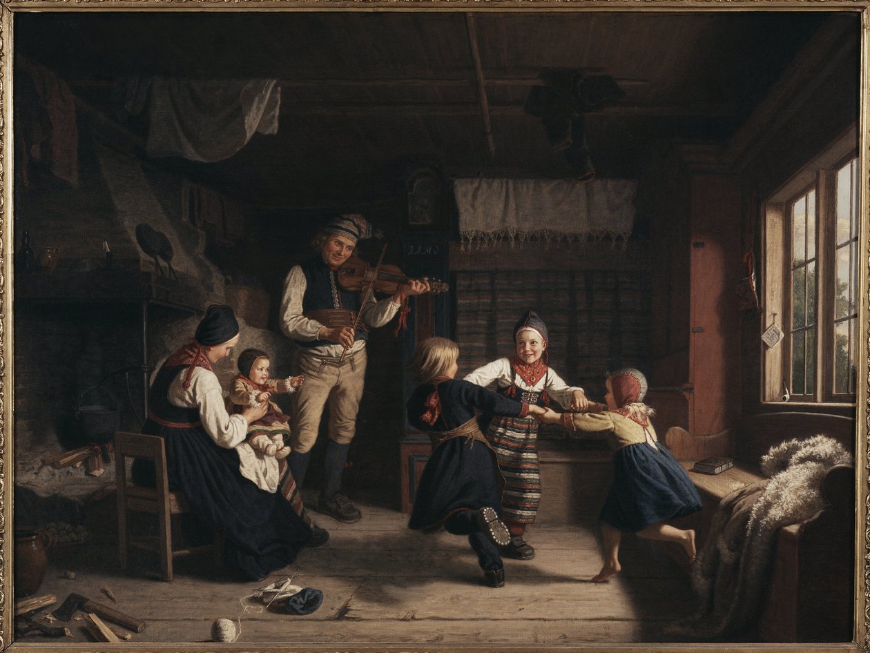 Dimanche soir dans une ferme de Dalécarlie - Amalia Lindegren