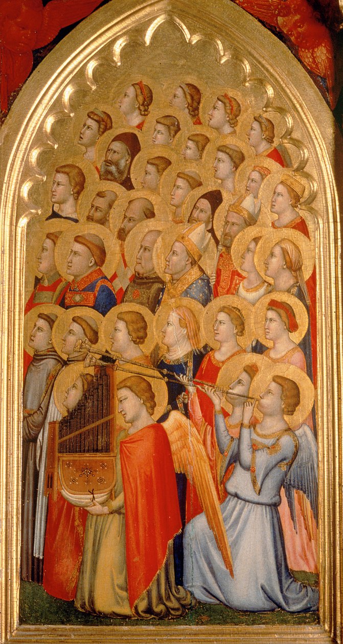 Anges du Polyptyque du Couronnement de la Vierge (panneau de droite) - Ambrogio Bondone Giotto