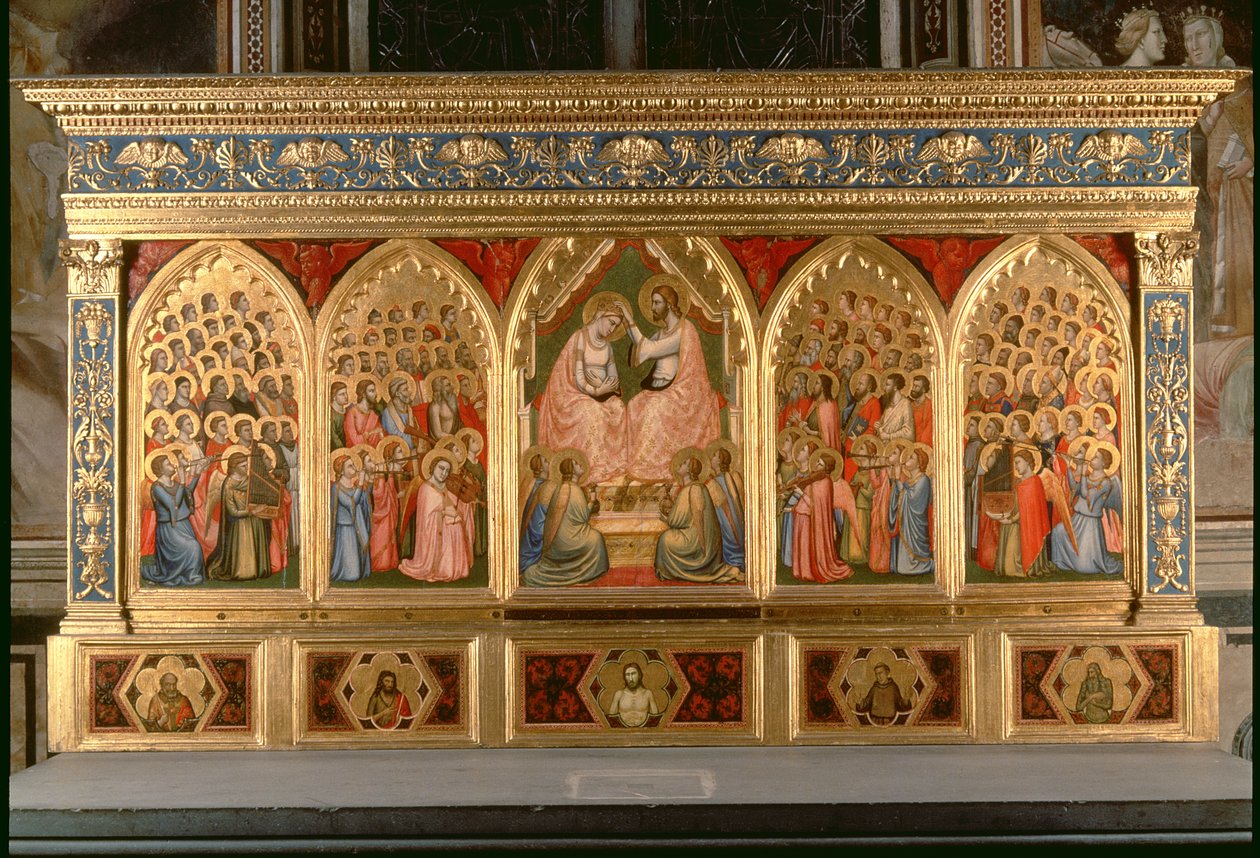 Couronnement de la Vierge Polyptyque - Ambrogio Bondone Giotto