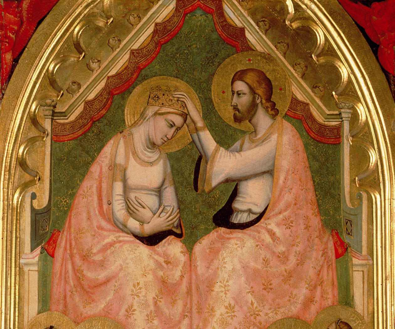 Couronnement de la Vierge Polyptyque (détail du panneau central) - Ambrogio Bondone Giotto
