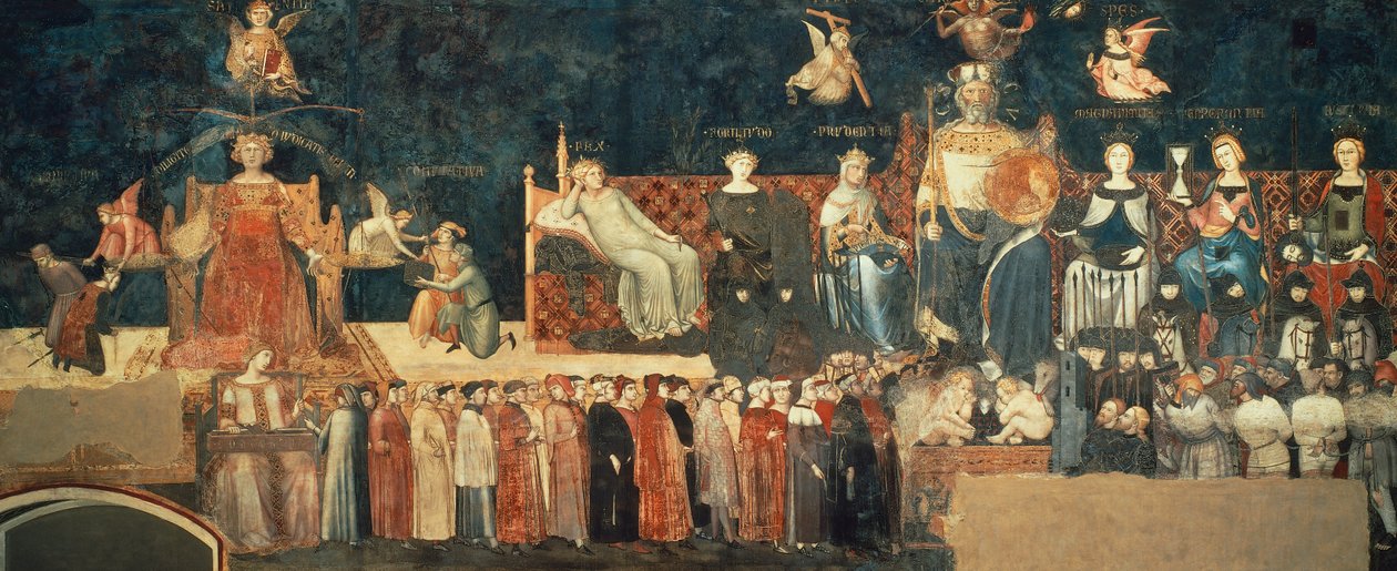 Allégorie du Bon Gouvernement (détail) - Ambrogio Lorenzetti
