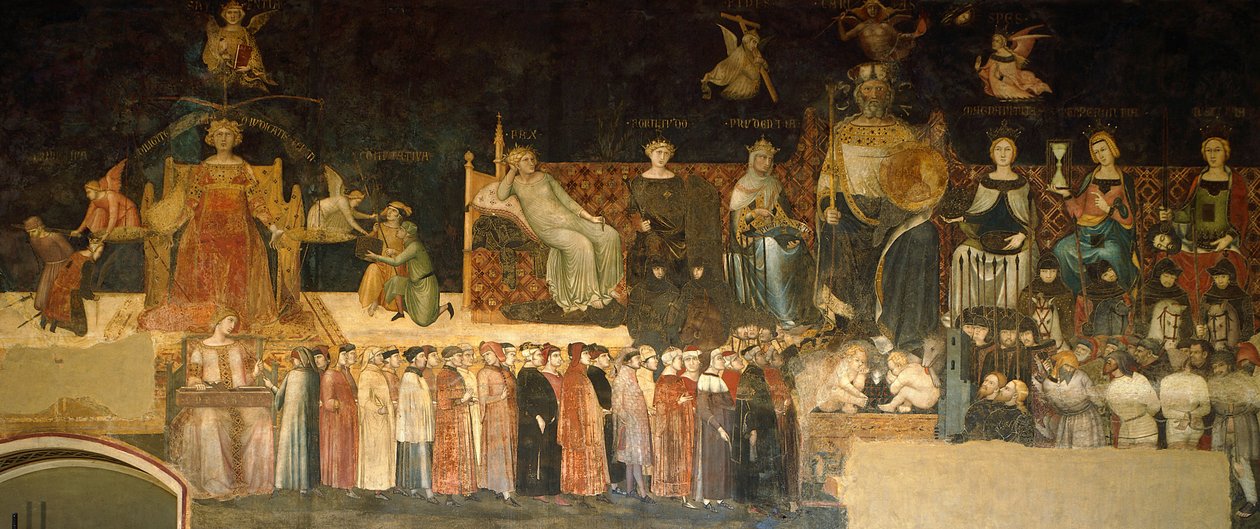Allégorie du Bon Gouvernement (détail) - Ambrogio Lorenzetti