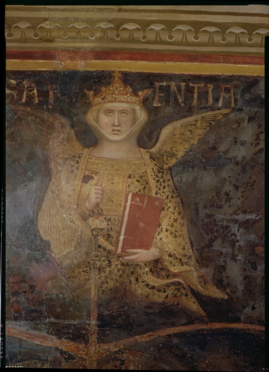 Allégorie du Bon Gouvernement, détail de la Sagesse, 1338-40 - Ambrogio Lorenzetti